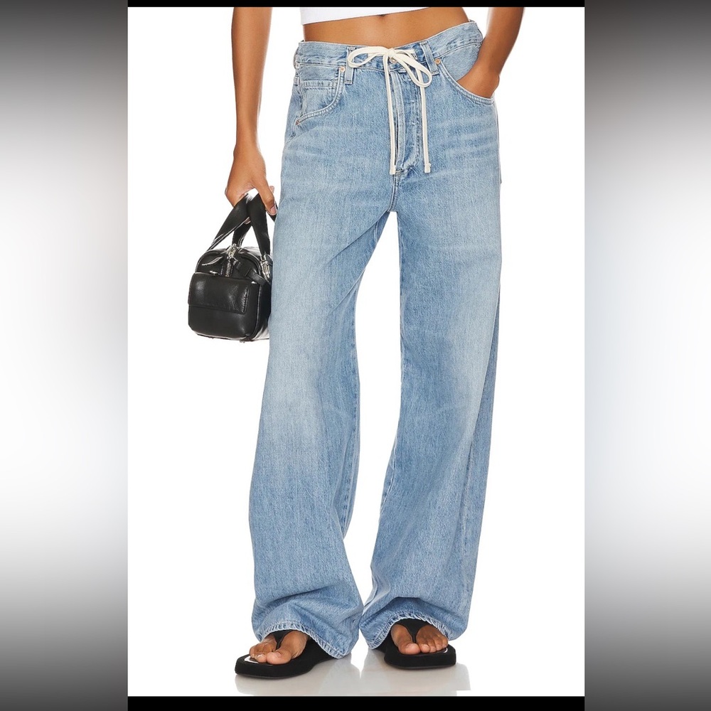 Citizens Of Humanity Brynn Drawstring Jean size 26 Blue Lace